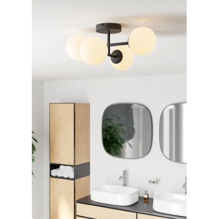 Eglo - LED fürdőszobai felületre szerelhető csillár 4xG9/4,2W/230V IP44 fekete