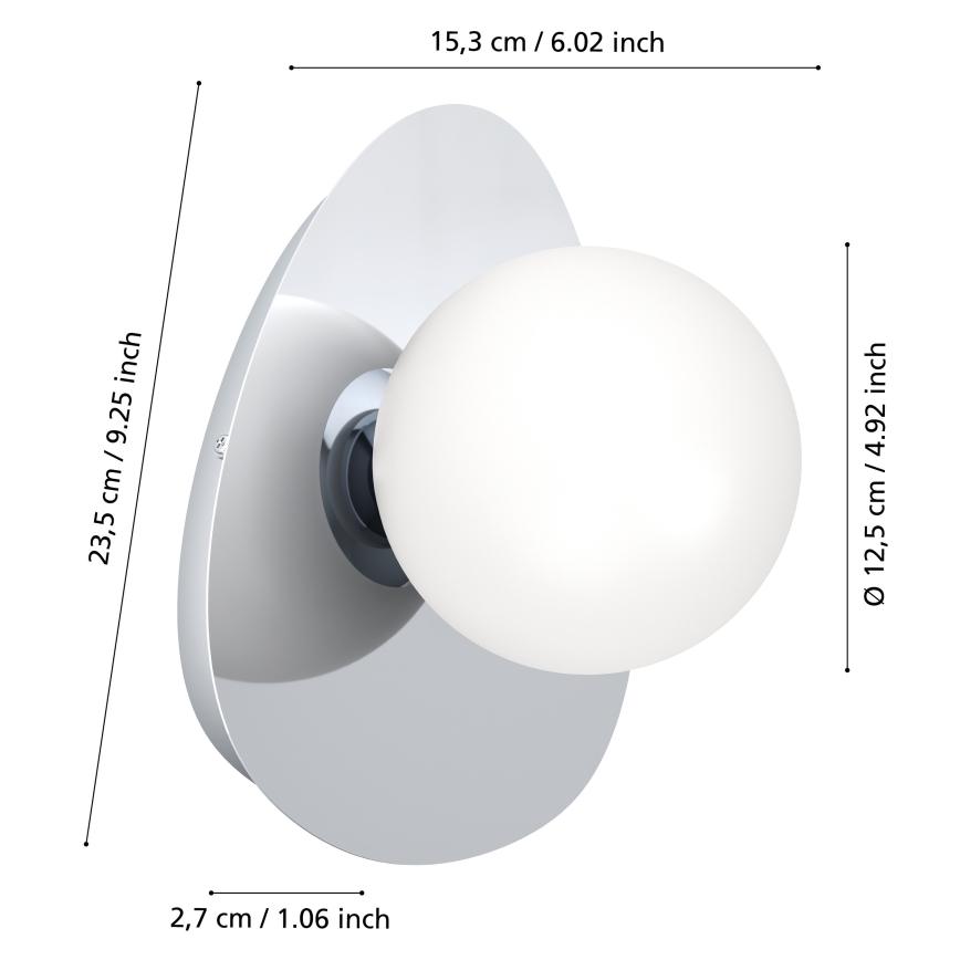 Eglo - LED fürdőszobai fali lámpa 1xG9/4,2W/230V IP44 fényes króm