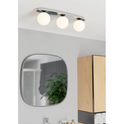 Eglo - LED fürdőszobai mennyezeti lámpatest 3xG9/4,2W/230V IP44 fényes króm