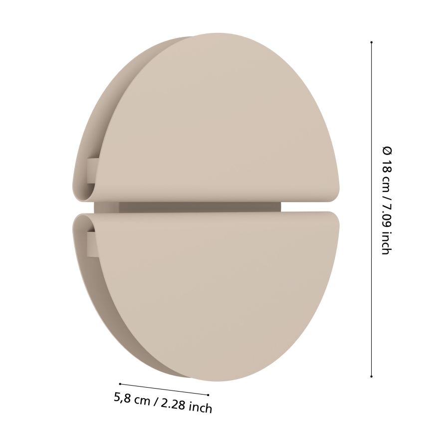 Eglo - LED kültéri fali lámpatest LED/4,5W/230V 2700/4000/6500K IP44 bézs