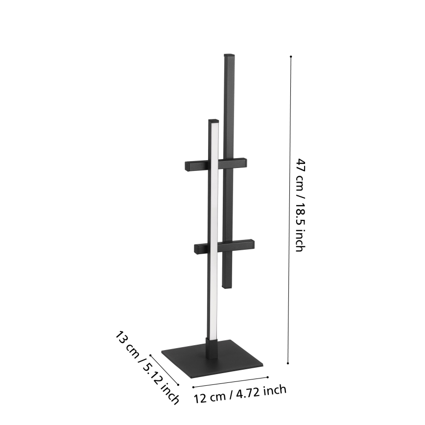 Eglo - LED asztali lámpa, 6,5 W, 230 V, fekete