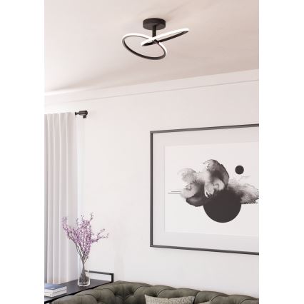 Eglo - LED mennyezeti lámpatest LED/12W/230V 2700/4000/6500K fekete
