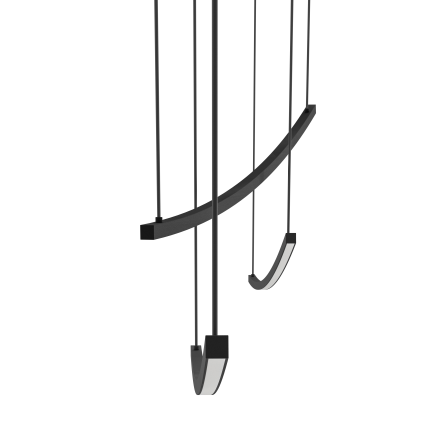 Eglo - Dimmelhető LED csillár kábelen LED/22W/230V 2700/4000/6500K fekete