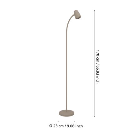 Eglo - Krémszínű állólámpa 1xE14/18W/230V