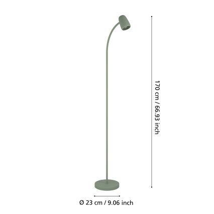 Eglo - Zöld állólámpa 1xE14/18W/230V