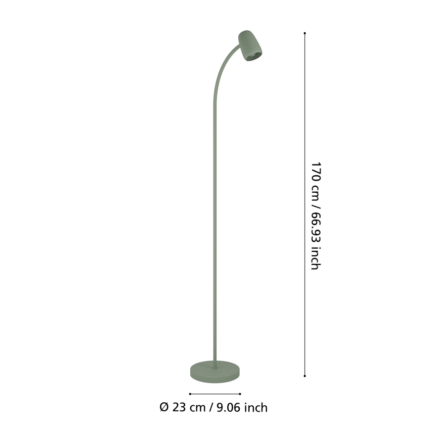 Eglo - Zöld állólámpa 1xE14/18W/230V