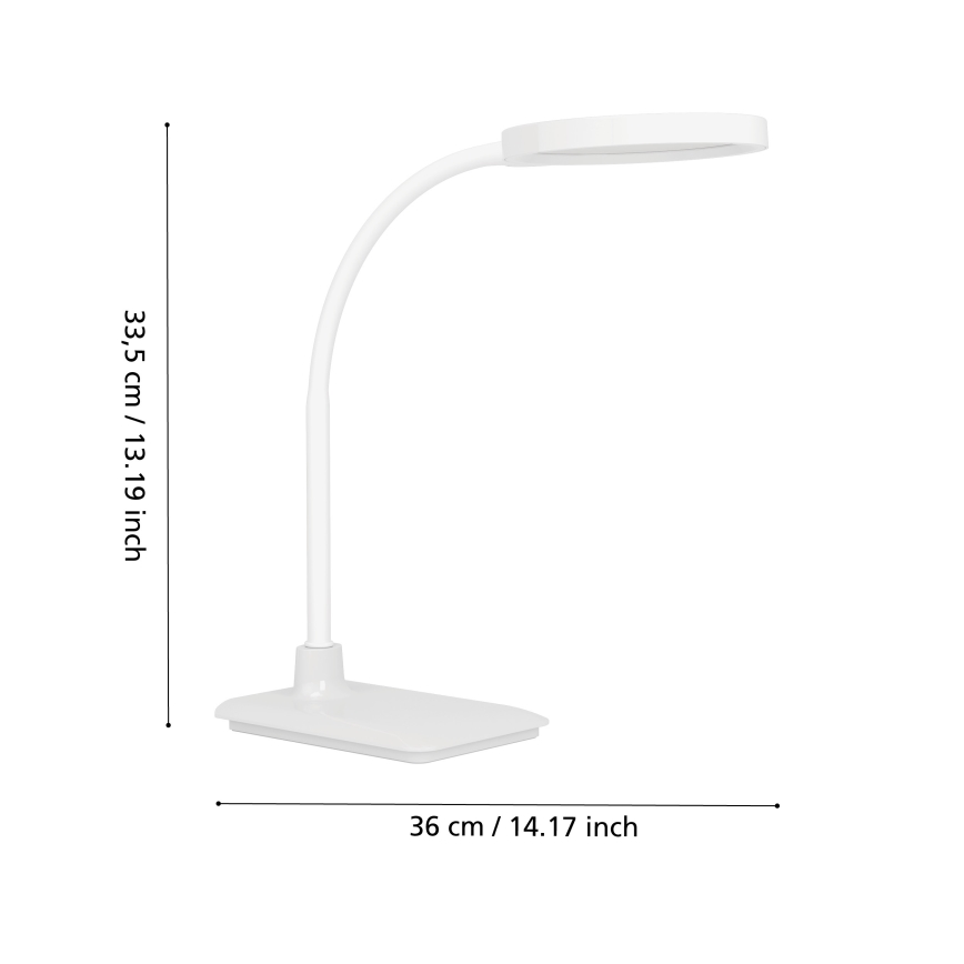 Eglo - fényerőszabályozható, flexibilis LED asztali lámpa LED/5,5W/230V 2700/4000/6500K fehér