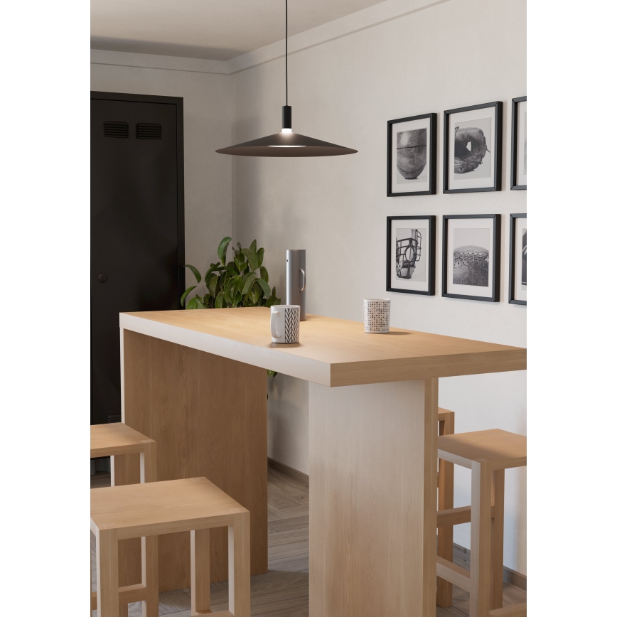 Eglo - LED RGBW Fényerőszabályozható függőlámpa kábellel LED/15,5W/230V 2700-6500K fekete