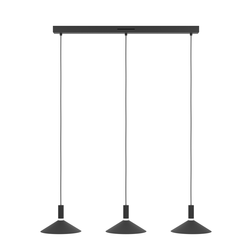 Eglo - LED RGBW zsinóron függesztett dimmelhető csillár 3xLED/7,5W/230V 2700-6500K fekete