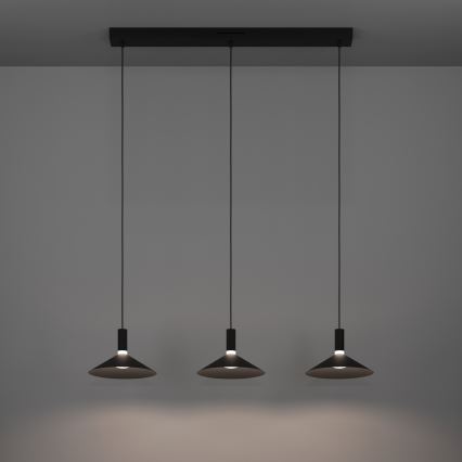 Eglo - LED RGBW zsinóron függesztett dimmelhető csillár 3xLED/7,5W/230V 2700-6500K fekete