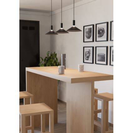 Eglo - LED RGBW zsinóron függesztett dimmelhető csillár 3xLED/7,5W/230V 2700-6500K fekete