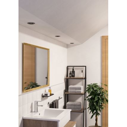 Eglo - LED fürdőszobai süllyesztett spotlámpa 1xGU10/4,5W/230V IP44 fekete