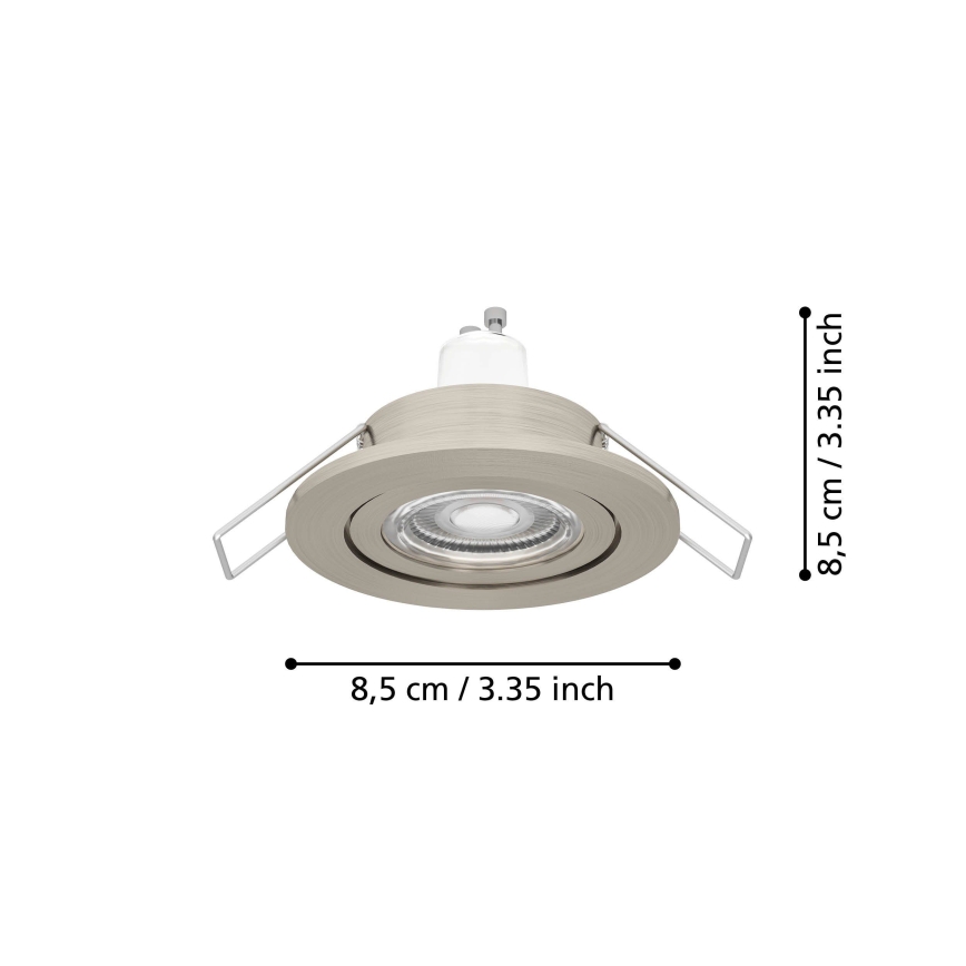 Eglo - LED fürdőszobai beépíthető spotlámpa 1xGU10/4,5W/230V IP44 matt króm