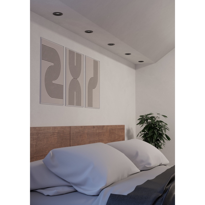 Eglo - LED beépíthető spotlámpa 1xGU10/4,5W/230V fekete