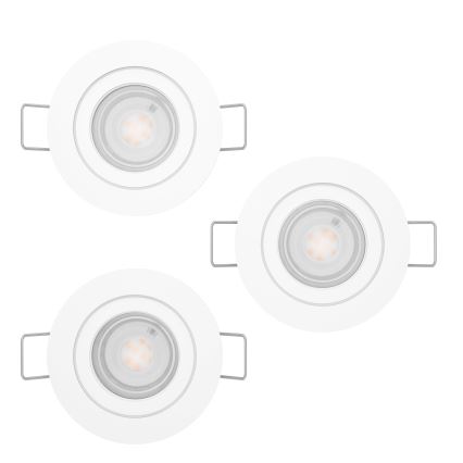Eglo - 3 darabos LED süllyesztett spotlámpa készlet 1xGU10/4,5W/230V fehér