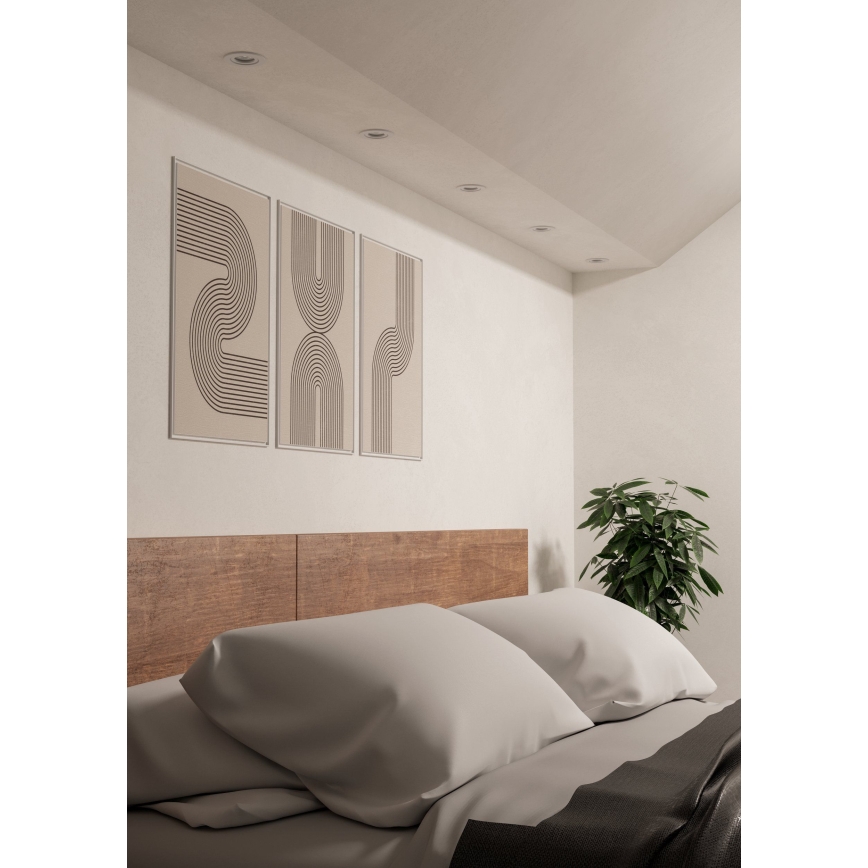 Eglo - 3 darabos LED süllyesztett spotlámpa készlet 1xGU10/4,5W/230V fehér