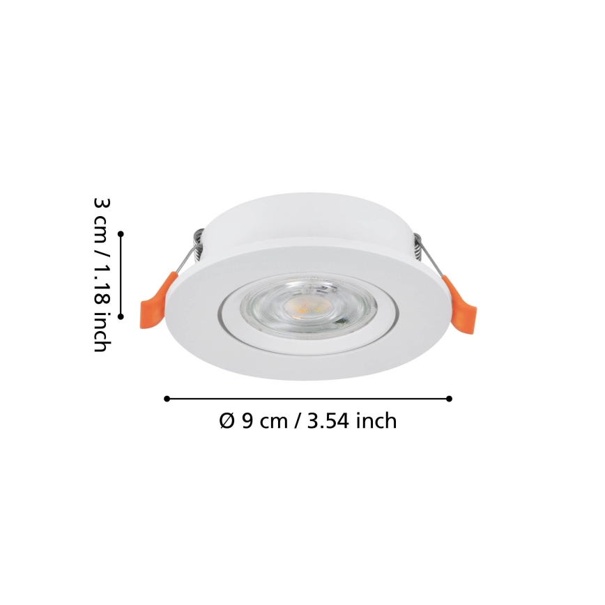 Eglo - Beépíthető mennyezeti spotlámpa LED/4,8W/230V 2700/4000/6500K fehér