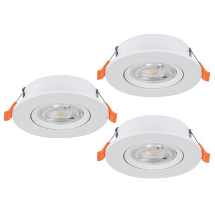 Eglo - 3 darabos LED beépíthető spotlámpa LED/4,8W/230V 2700/4000/6500K fehér