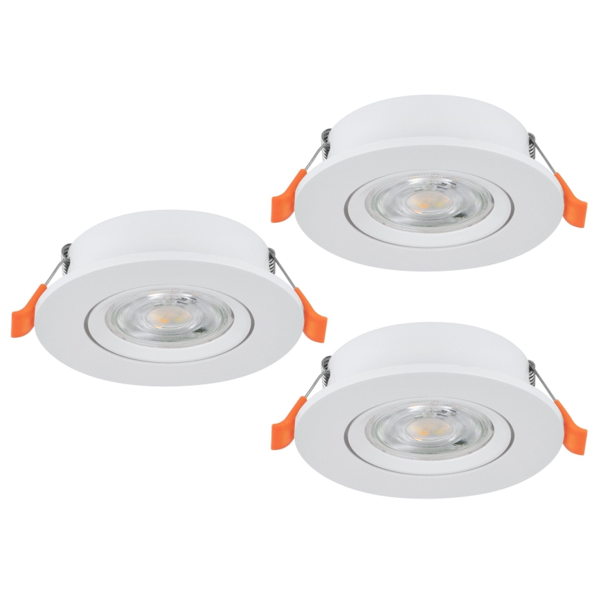 Eglo - 3 darabos LED beépíthető spotlámpa LED/4,8W/230V 2700/4000/6500K fehér
