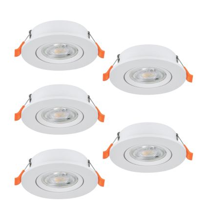Eglo - 5 darabos szett süllyesztett LED spotlámpa LED/4,8W/230V 2700/4000/6500K fehér