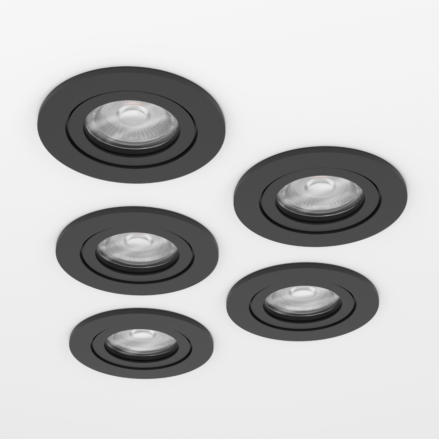 Eglo - SZETT 5x LED beépíthető spotlámpa LED/4,8W/230V 2700/4000/6500K fekete