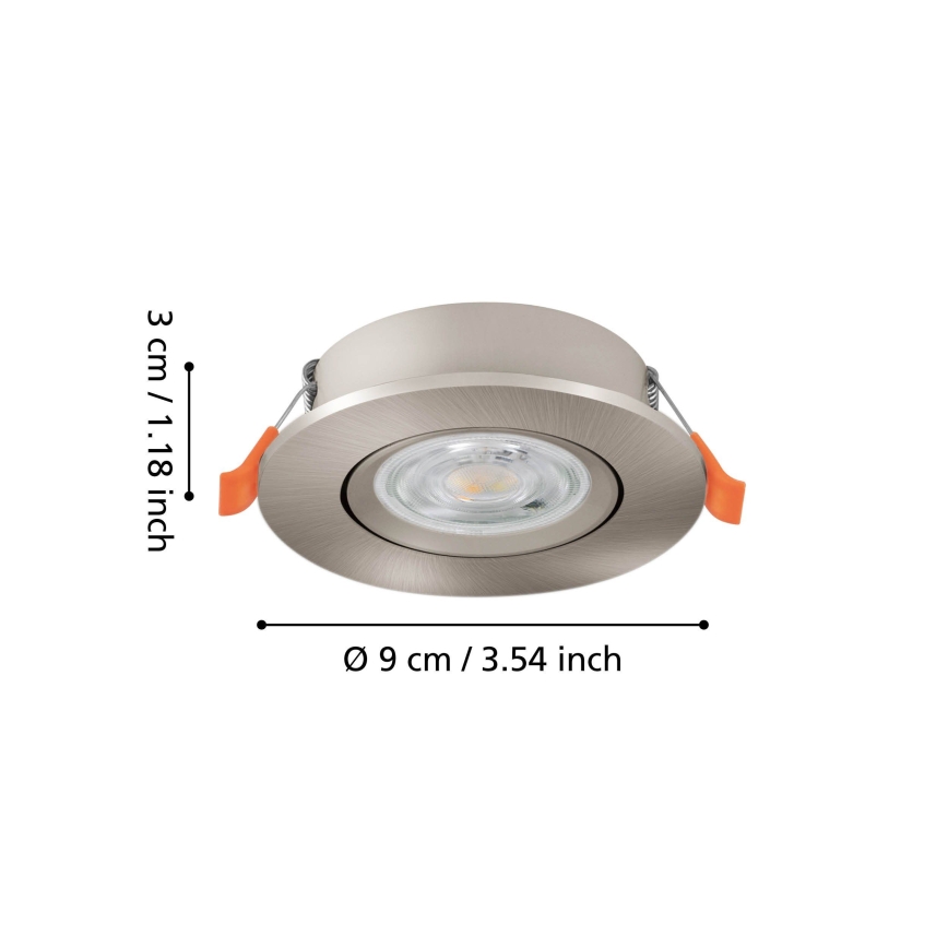 Eglo - LED beépíthető mennyezeti spotlámpa LED/4,8W/230V 2700/4000/6500K matt króm