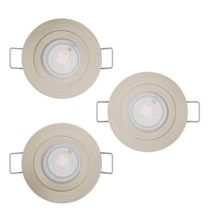 Eglo - 3 darabos LED beépíthető spotlámpa LED/4,8W/230V 2700/4000/6500K matt króm