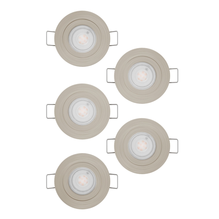 Eglo - 5 darabos LED szett: süllyesztett mennyezeti spotlámpa LED/4,8W/230V 2700/4000/6500K matt króm
