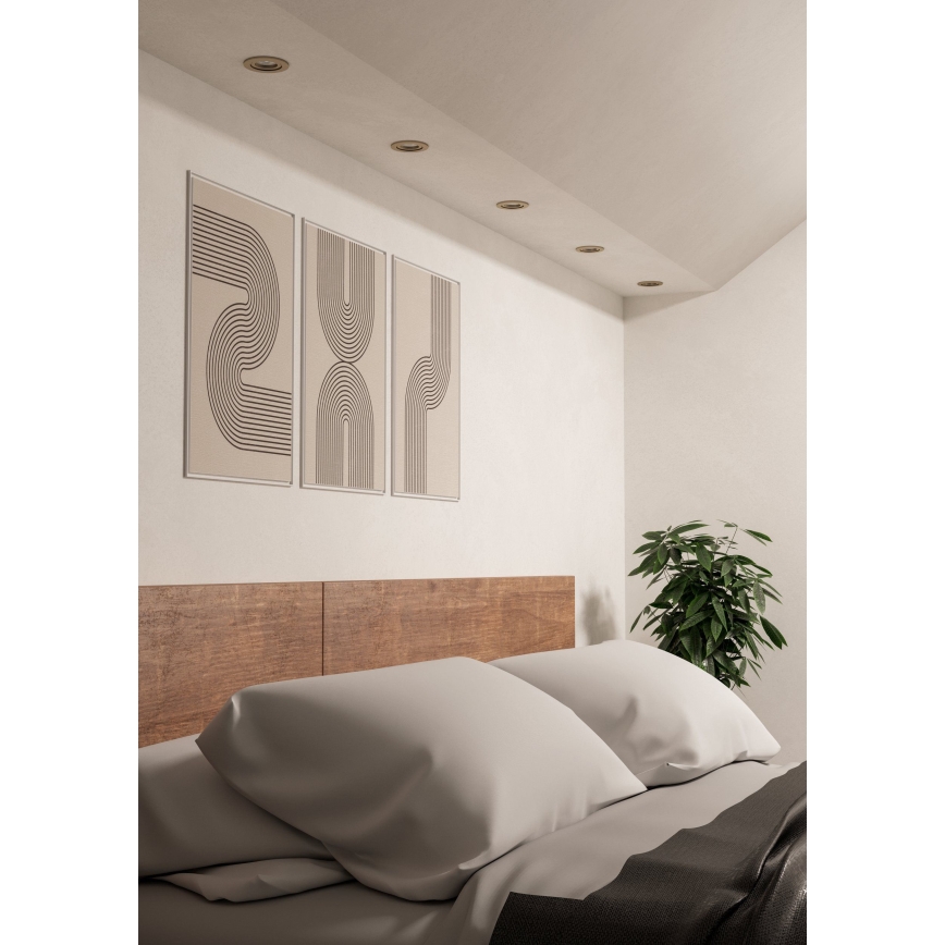 Eglo - 5 darabos LED szett: süllyesztett mennyezeti spotlámpa LED/4,8W/230V 2700/4000/6500K matt króm