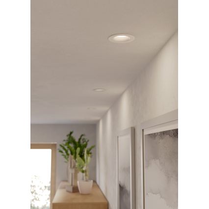 Eglo - fürdőszobai LED süllyesztett mennyezeti lámpa, 4,9 W, 230 V, 2700/4000/6500 K, átm. 8,8 cm, IP65, fehér