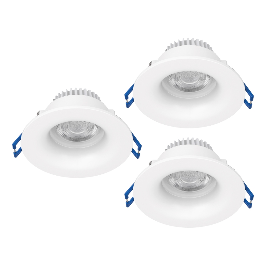 Eglo - SZETT 3x LED fürdőszobai süllyesztett lámpa LED/4,9W/230V 2700/4000/6500K átm. 8,8 cm IP65 fehér