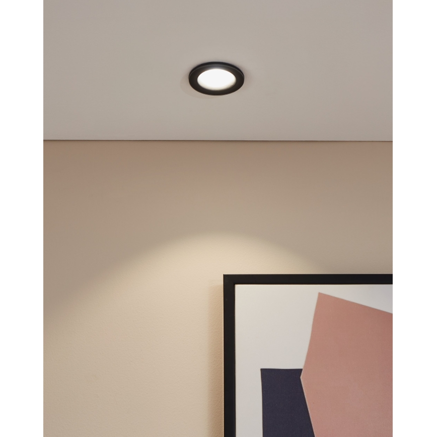 Eglo - LED fürdőszobai beépíthető lámpatest LED/4,9W/230V 2700/4000/6500K Ø 8,8 cm IP65 fekete