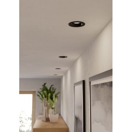 Eglo - LED fürdőszobai beépíthető lámpatest LED/4,9W/230V 2700/4000/6500K Ø 8,8 cm IP65 fekete