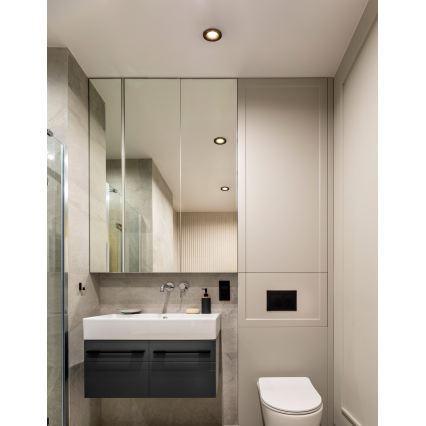 Eglo - 3 darabos szett LED fürdőszobai süllyesztett mennyezeti lámpatest LED/4,9W/230V 2700/4000/6500K Ø 8,8 cm IP65 fekete