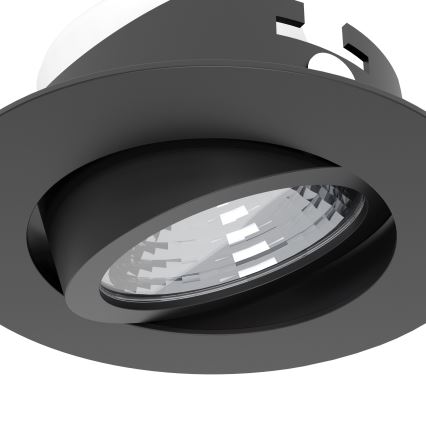 Eglo - 3 darabos szett dimmelhető beépíthető LED lámpatest LED/6,4W/230V átm. 8,8 cm fekete