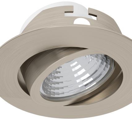 Eglo - 3 darabos szett: fényerőszabályozható süllyesztett LED lámpatest LED/6,4W/230V, átm. 8,8 cm, matt króm