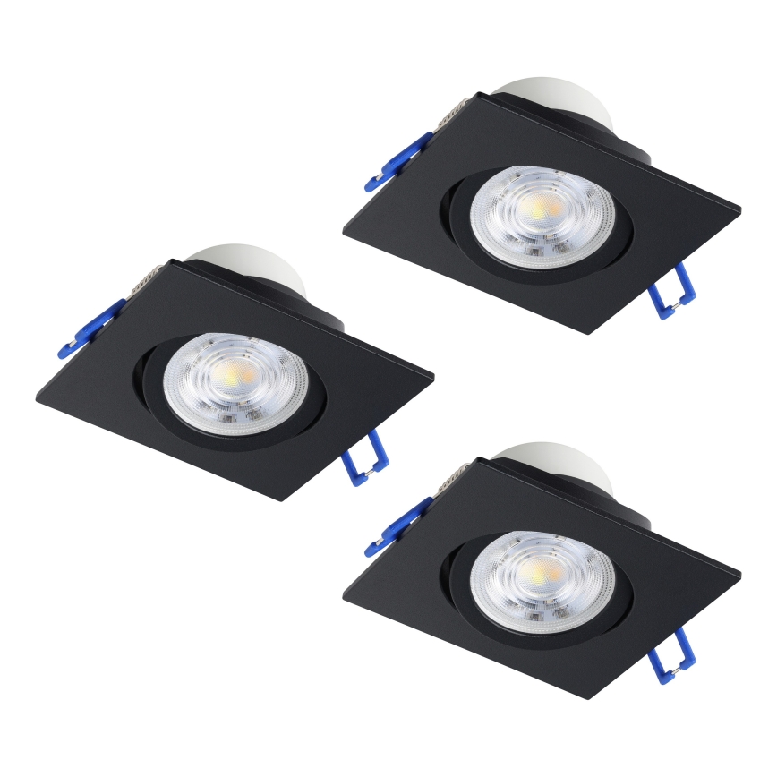 Eglo - SZETT 3x LED dimmelhető beépíthető lámpatest LED/4,8W/230V 8,8x8,8 cm fekete