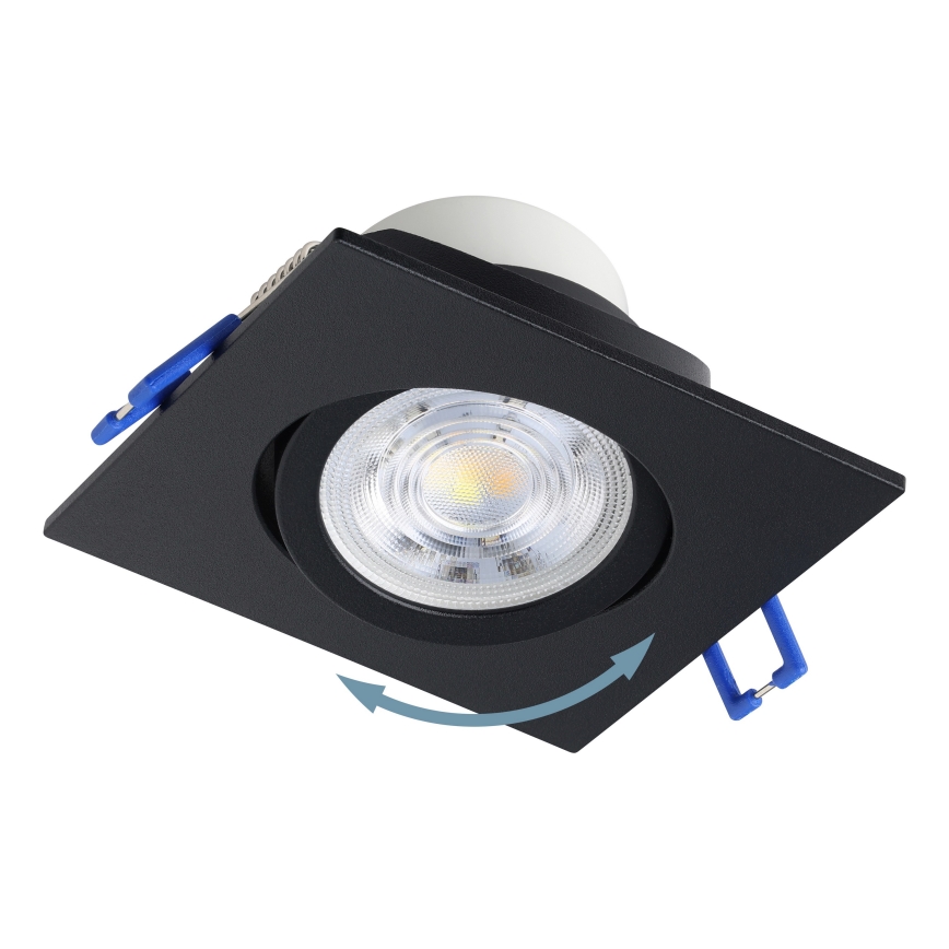 Eglo - 3 db-os szett, fényerőszabályozható beépíthető mennyezeti LED lámpa LED/6,4W/230V 8,8x8,8 cm, fekete