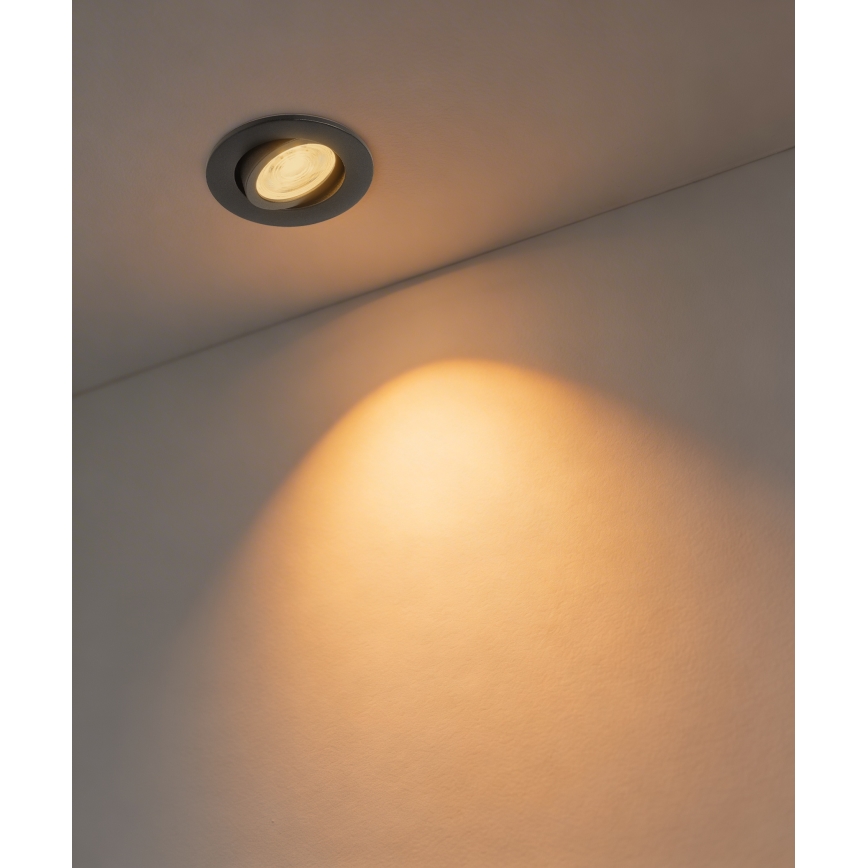 Eglo - 3 darabos szett LED RGBW dimmelhető beépíthető mennyezeti lámpa LED/4,7W/230V 2700-6500K fekete