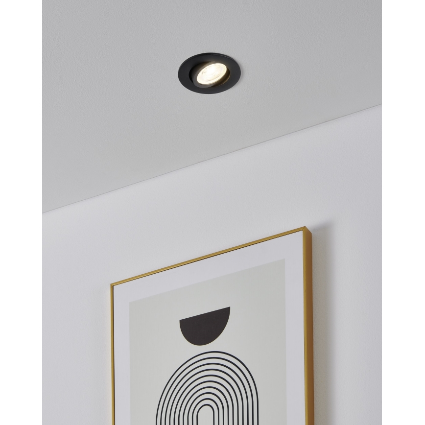 Eglo - 3 darabos szett LED RGBW dimmelhető beépíthető mennyezeti lámpa LED/4,7W/230V 2700-6500K fekete