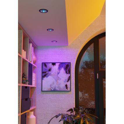 Eglo - LED RGBW dimmelhető fürdőszobai beépíthető lámpa LED/4,8W/230V 2700-6500K IP44 fekete