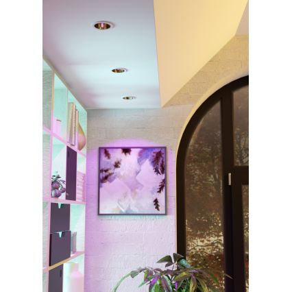 Eglo - LED RGBW fényerő-szabályozható fürdőszobai beépíthető mennyezeti lámpa LED/4,8W/230V 2700-6500K IP44 fehér/arany