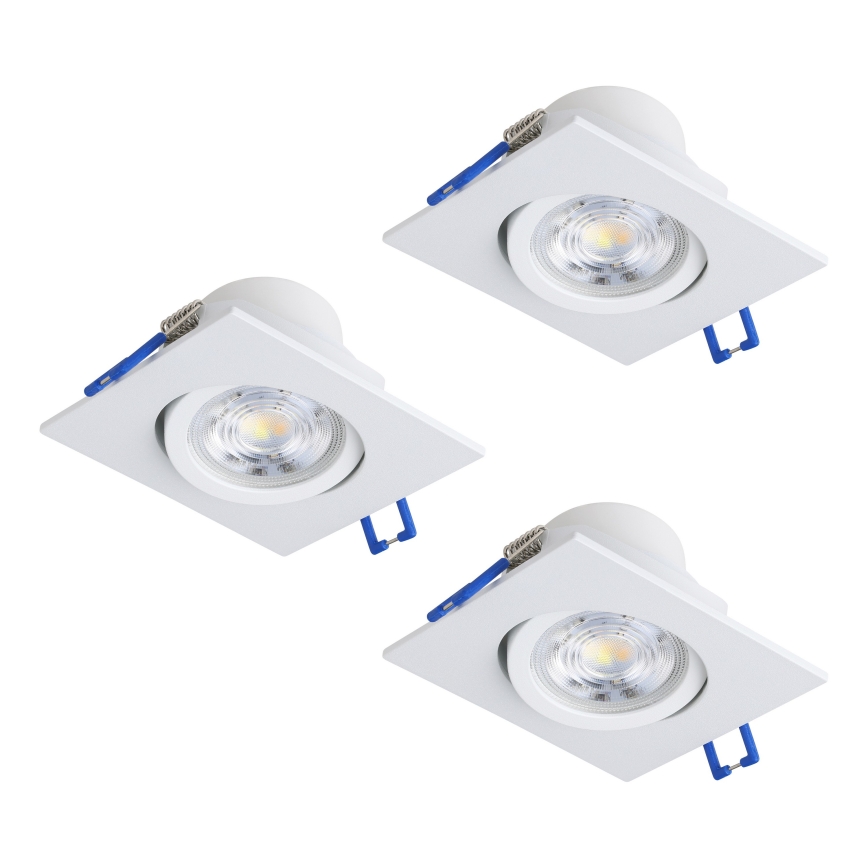 Eglo - SZETT 3x LED fényerőszabályozható süllyesztett mennyezeti lámpa LED/6,4W/230V 8,8x8,8 cm fehér