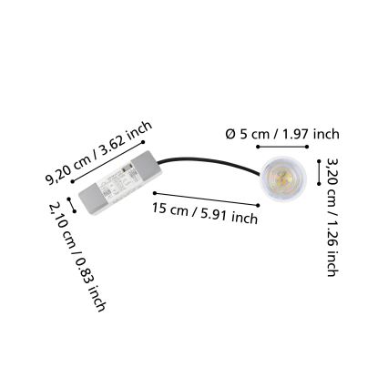 Eglo - kültéri LED modul LED/4,9W/230V 2700/4000/6500K IP65