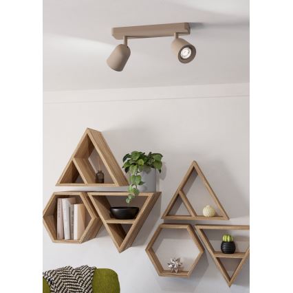 Eglo - Spotlámpa 2xGU10/10W/230V bézs