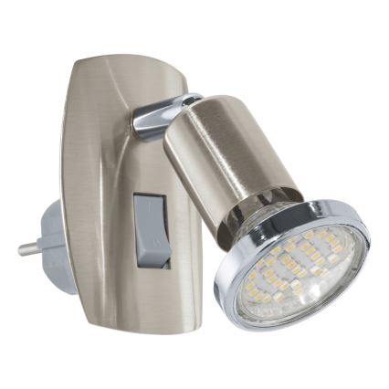 Eglo - LED konnektoros lámpa 1xGU10/2,8W/230V matt króm