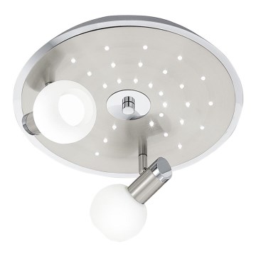 EGLO 90604 - COLEGNO LED-es spotlámpa 2xE14/9W+32xLED/0,06W
