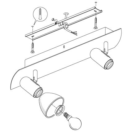 Eglo - spotlámpa 2xE14/40W