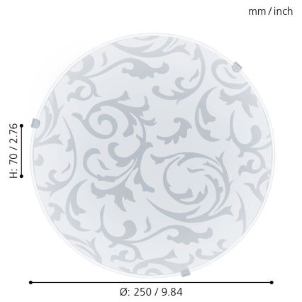 Eglo - Mennyezeti lámpa 1xE27/60W/230V