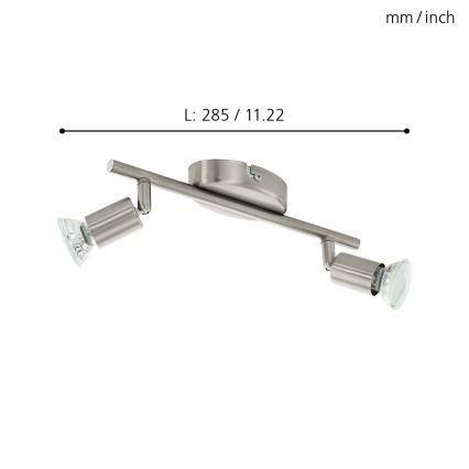 Eglo - LED Spotlámpa 2xGU10/2,8W/230V
